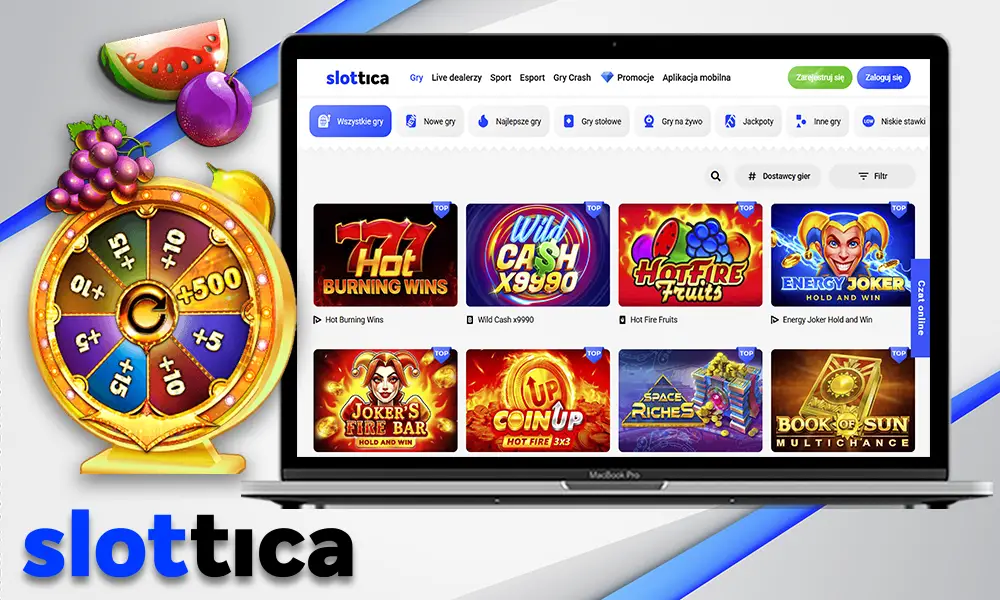 Informacje o Gry kasynowe w Slottica